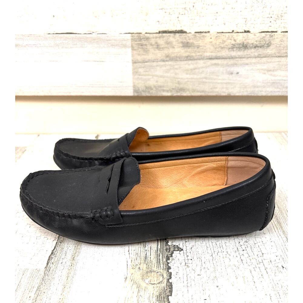 Jenn Ardor Womens 7.5 Black Leather Driving Loafers Comfort Casual